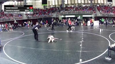 52-53 lbs Semifinal - Emersyn Rogert, Rocket Wrestling Club / RWC - Girls vs Reese Bingner, Norfolk Jr Wrestling
