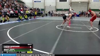 170 lbs Quarterfinals (8 Team) - Brady Junck, Aquinas Catholic vs Carter Shoemaker, Cambridge