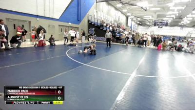 67 lbs Cons. Round 4 - August Ellis, Olympus-Skyline vs Maddex Pace, Champions Wrestling Club