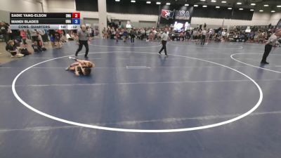 80 lbs Cons. Quarters - Sadie Yang-Elson, Summit Wrestling Academy vs Mandi Blades, Ubasa Wrestling Academy