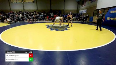 178 lbs Round Of 32 - Emerson Claeys, Pomona (CO) vs Riley Shaffer, Norwin (PA)