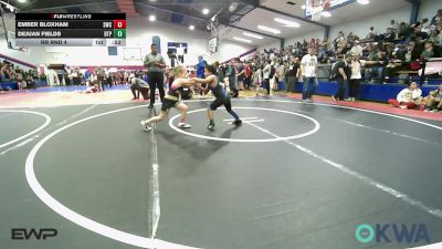 83 lbs Rr Rnd 4 - Ember Bloxham, Salina Wrestling Club vs Dejuan Fields, Tulsa Blue T Panthers