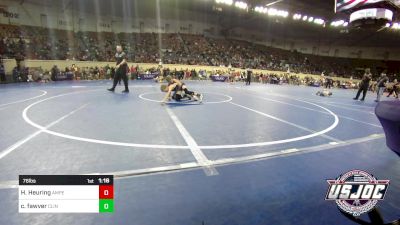76 lbs Round Of 32 - Hunter Heuring, Amped Wrestling Club vs Catch Fawver, Clinton Youth Wrestling