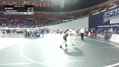 4A Boys 175 lbs Champ. Round 1 - Aiden Rocha, Ontario Boys vs Koi Smith, Tillamook Boys