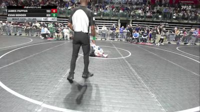 70 lbs Consi Of 16 #2 - Evan Bender, High Pace Wrestling Club vs James Pappas, Triumph Trained