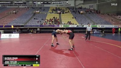 141 lbs Placement Matches (16 Team) - Alyeus Craig, St. Cloud State vs Josh Taylor, Central Oklahoma