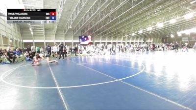 138 lbs Champ. Round 2 - Pace Williams, Sanderson Wrestling Academy vs Glade Harman, Champions Wrestling Club