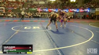 A - 285 lbs Quarterfinal - Brody Bulette, Polson vs Caleb Kleinke, Sidney / Fairview