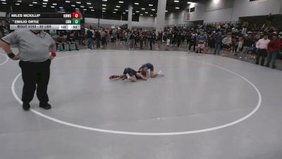 82 lbs Cons. Sub-rd Of 16 - Miles McKillip, Kearney MatCats Wrestling Club vs Emilio Ortiz, Contenders Wrestling Academy