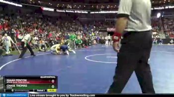 2 lbs Quarterfinal - Isaiah Fenton, Notre Dame, Burlington vs Chase Thomas, Osage