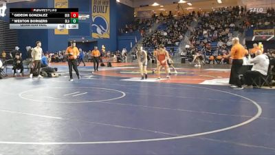 144 lbs Quarterfinal - Gideon Gonzalez, Bergen Catholic vs Weston Borgers, Blair Academy
