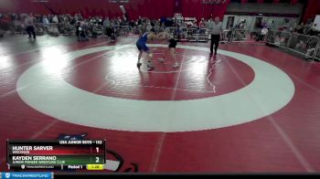 132 lbs Quarterfinal - Hunter Sarver, Wisconsin vs Kayden Serrano, Junior Pioneer Wrestling Club