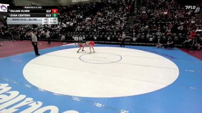 3A 106 lbs Quarterfinal - Evan Centeno, Ben Lomond vs Killian Olsen, North Sanpete