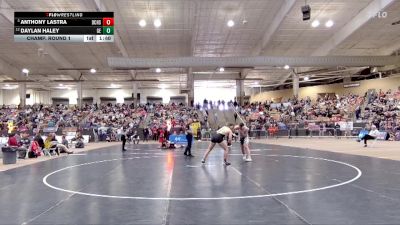 A 215 lbs Champ. Round 1 - Anthony Lastra, David Crockett High School vs Daylan Haley, Greenbrier High School