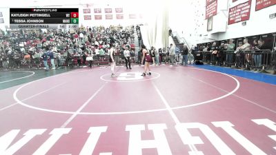 145 lbs Quarterfinal - Kayleigh Pettingell, Whittier vs Tessa Johnson, Mansfield