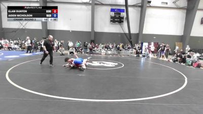 Junior FS - 150 lbs Champ. Round 2 - Elam Dunton, Bear Claw Wrestling Club- Maple Valley Jr Wrestling vs Aiden Nicholson, Washington