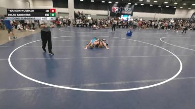 106 lbs Cons. Sub-semis - Karson Wuebker, Sebolt Wrestling Academy vs Dylan Sandness, MATPAC Wrestling Club