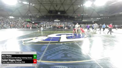93 lbs Champ. Rd Of 16 - Elsa Finley, Inland Northwest Wrestling Training Center vs Delilah Wiggins-Veloni, Team Aggression Wrestling Club