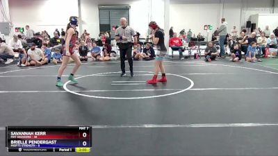 101 lbs Round 2 (6 Team) - Savannah Kerr, Mat Assassins vs Brielle Pendergast, Misfits Strength