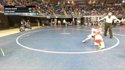 77 lbs Round Of 32 - Gracie Sager, Huntingdon vs Elise Klein, Philadelphia