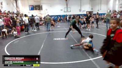 65 lbs Semifinal - Princeton Bediako, Titans Wrestling Academy vs Sawyer Augustine, Unattached