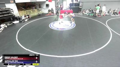 144 lbs Cons. Round 2 - Diego Valdez, Mission Vista Wrestling Club vs Safiullah Zia, Ground Creatures Wrestling