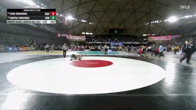 Girls 4A 170 lbs Cons. Round 2 - Zoe Deskins, Curtis (Girls) vs Sofia Trevino, Chiawana (Girls)