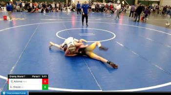 117-124 lbs Champ. Round 1 - Clay Adams, Ravenna Bluejays Wrestling vs Seth Hlavac, Aquinas Catholic