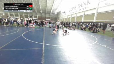 63 lbs Cons. Round 3 - Braxton Abrams, Shootbox Wrestling Club vs Teague Vaughn, Hawk Wrestling Club