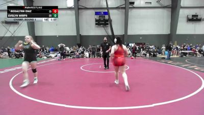 Junior Girls GR - 170 lbs Champ. Round 1 - Rosalynn Diaz, CA vs Evelyn Wirfs, OR