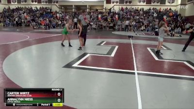 SPW-5 lbs Round 2 - Carter Wirtz, Denver Wrestling Club vs Annalynn Niess, Little Devils