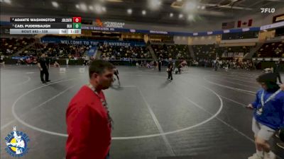 138 lbs Quarterfinal - Cael Puderbaugh, Basehor-Linwood HS vs Adante Washington, Joliet (Catholic Academy)