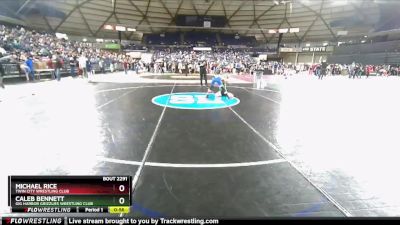 86 lbs Champ. Round 3 - Caleb Bennett, Gig Harbor Grizzlies Wrestling Club vs Michael Rice, Twin City Wrestling Club