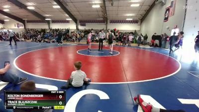 126 lbs Semifinal - Kolton Bonenberger, Lander Valley vs Trace Blajszczak, Natrona County