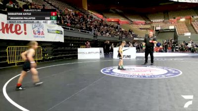 Bantam - 53 lbs Cons. Round 1 - Jackson Westberg, USA Gold Wrestling Club vs London Unpingco