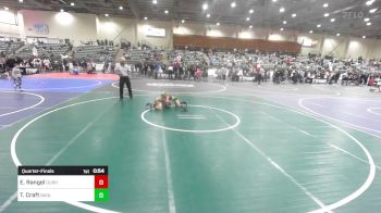 62 lbs Quarterfinal - Emiliano Rangel, Durham WC vs Tristen Craft, Badlands Elite