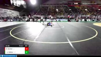 2A 195 lbs Quarterfinal - John Dafoe, Orofino vs Boston Barber, Ririe