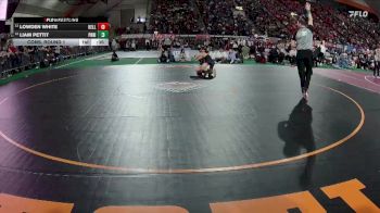 3A 120 lbs Cons. Round 1 - Liam Pettit, Priest River vs Lowden White, Kellogg