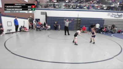 43 lbs Cons. Round 3 - Teancum Bingham, Gooding Cobra Wrestling Club vs Jackson Doggett, North Country Wrestling Club