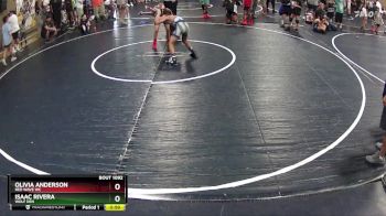 90 lbs Cons. Round 2 - Olivia Anderson, RED WAVE WC vs Isaac Rivera, Wolf Den