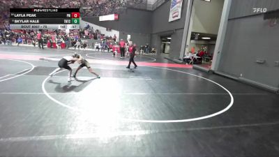 75 lbs Champ. Round 2 - Skylar Hale, Team Nazar Training Center vs Layla Peak, Prairie Wrestling
