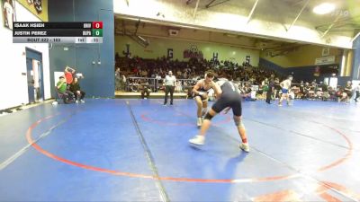 165 lbs Cons. Round 2 - Isaak Hsieh, University vs Justin Perez, Buena Park