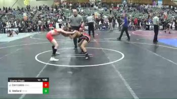 95 lbs Quarterfinal - Jorge Carrizales, Ogallala Youth Wrestling vs Dallin Wellard, TW Wrestling