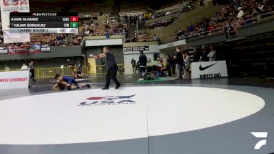 Schoolboys - 126 lbs Champ. Round 2 - Adam Alvarez, Team Selma Wrestling Club vs Julian Gonzalez, Shafter Youth Wrestling