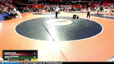 3A 215 lbs Quarterfinal - Owen McGrory, Libertyville vs Joseph Favia, Aurora (Marmion Academy)