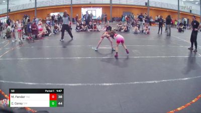 50 lbs Round 1 (4 Team) - Clara Corey, Team Palmetto Pink vs Madison Fender, NC Girls Wrestling Club