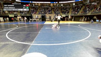 45 lbs Quarterfinal - Trey Sanders, Abington Heights vs Lukas Gregula, Mt Lebanon