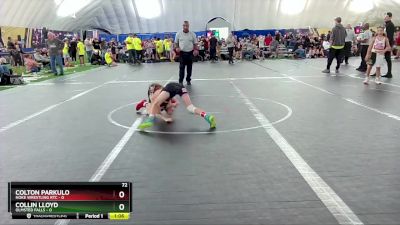 72 lbs Round 5 (8 Team) - Collin Lloyd, Olmsted Falls vs Colton Parkulo, Noke Wrestling RTC