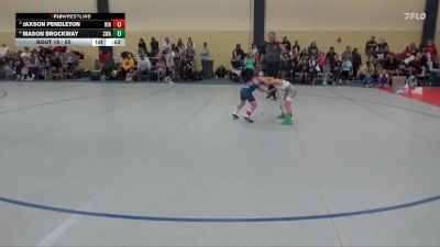 55 lbs Quarterfinal - Jaxson Pendleton, Ringers vs Mason Brockway, Summit Wrestling Academy