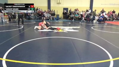 95 lbs Champ. Round 1 - August Grams, Centennial Youth Wrestling vs Beckett Christopherson, Elk River